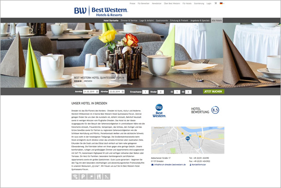 Best Western Hotel Quintessenz-Forum, jetzt direkt bei Ihrem Dresden Tourismus - Fremdenverkehrsbüro buchen