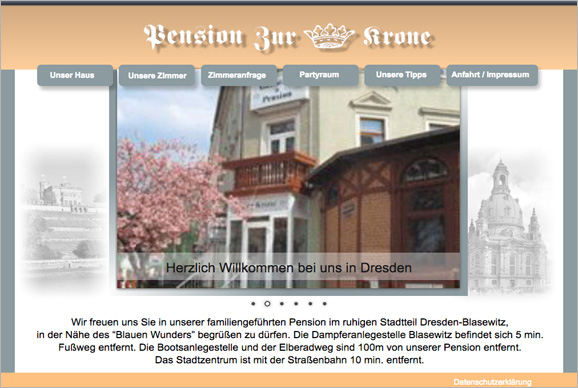 Gaststätte u. Pension zur Krone, jetzt direkt bei Ihrem Dresden Tourismus - Fremdenverkehrsbüro buchen