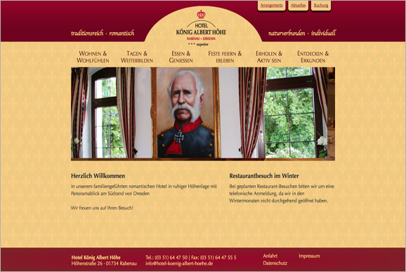 Hotel König Albert Höhe, jetzt direkt bei Ihrem Dresden Tourismus - Fremdenverkehrsbüro buchen