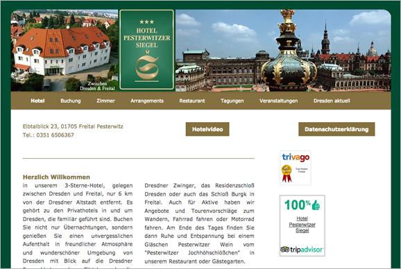 Hotel Pesterwitzer Siegel, jetzt direkt bei Ihrem Dresden Tourismus - Fremdenverkehrsbüro buchen