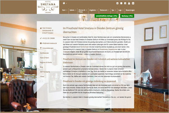 Hotel Smetana, jetzt direkt bei Ihrem Dresden Tourismus - Fremdenverkehrsbüro buchen