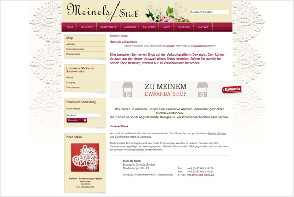 Stickerei-Schauwerkstatt Meinels Stick, jetzt direkt bei Ihrem Dresden Tourismus - Fremdenverkehrsbüro buchen